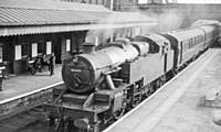 9  A Wigan to Rochdale train with 2-6-4T in  1959.  R S Greenwood